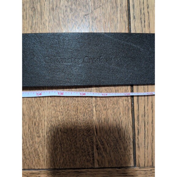 VTG Coldwater Creek Women’s Belt Brown Leather Wide Studs Western Bohemian 90s - Picture 7 of 9